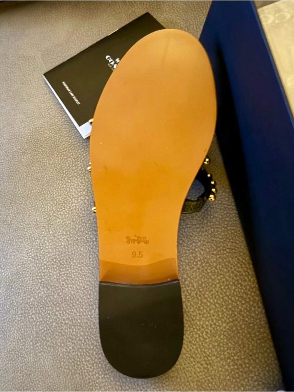 Coach F62596 Black BLK Slide Sandal Women’s Size 9.5 NIB - Picture 5 of 16